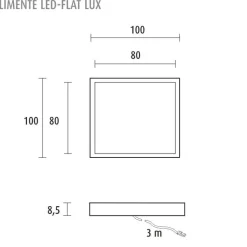 LED-kalustevalaisin Limente Flat 12 LUX 5 kpl + virtalähde valkoinen/musta