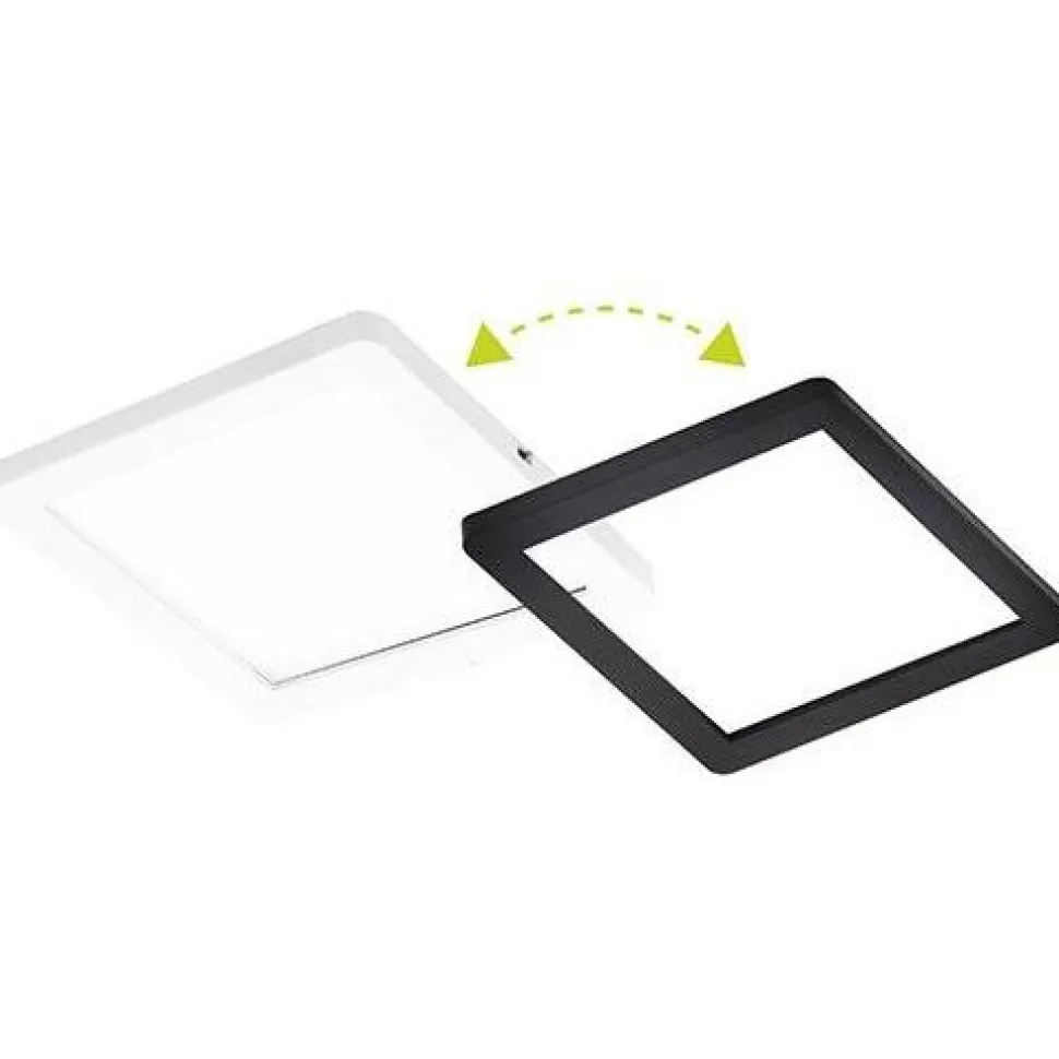 LED-kalustevalaisin Limente Flat 12 LUX 1 kpl + virtalähde valkoinen/musta