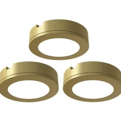 LED-kalustevalaisin Limente LED-LENOX 4000K 3kpl messinki