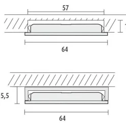 LED-kalustevalaisin Limente LED-LENOX 4000K 1kpl messinki