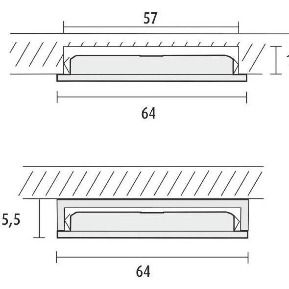 LED-kalustevalaisin Limente LED-LENOX 4000K 2kpl musta