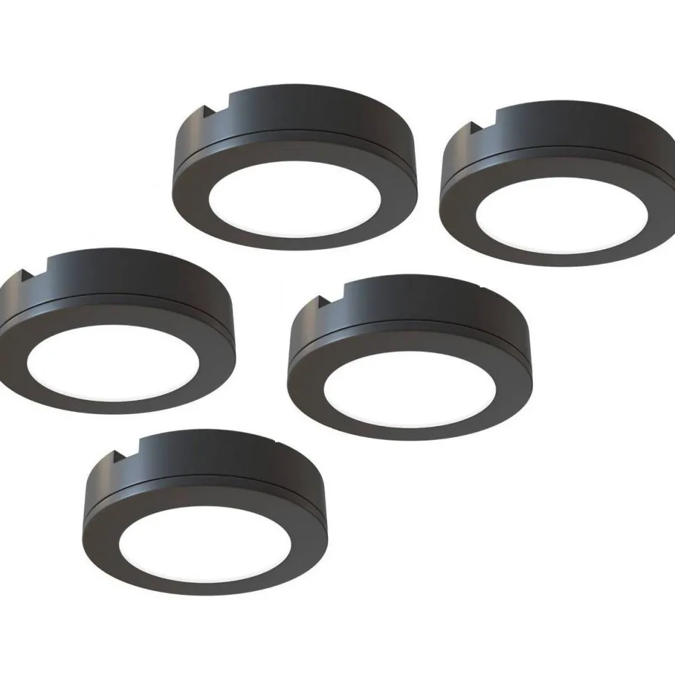 LED-kalustevalaisin Limente LED-LENOX 4000K 5kpl musta