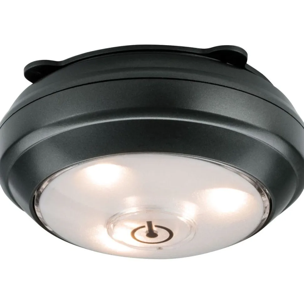 LED-kalustevalaisin Paulmann Batterie ButtonLED, 88mm, 70lm, 3000K, himmennettävä, antrasiitti