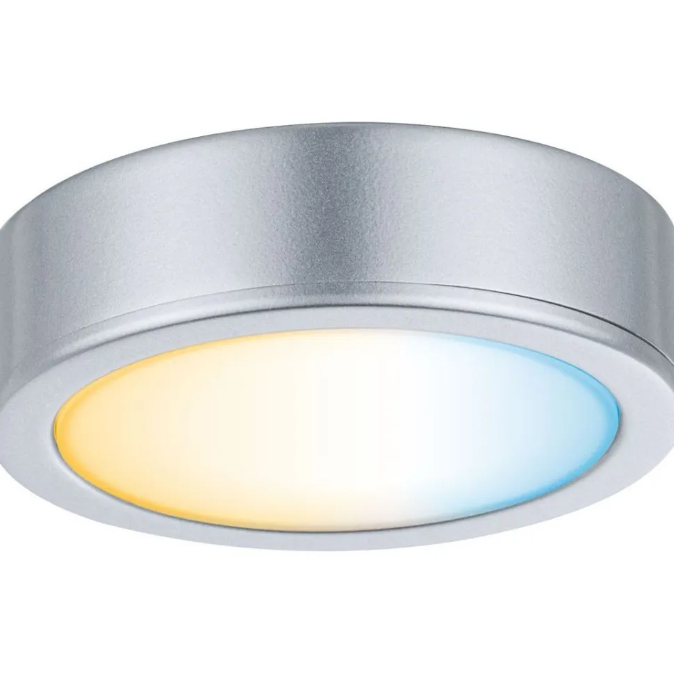 LED-kalustevalaisin Paulmann Clever Connect Disc, 2.1W, säädettävä värilämpötila, mattakromi
