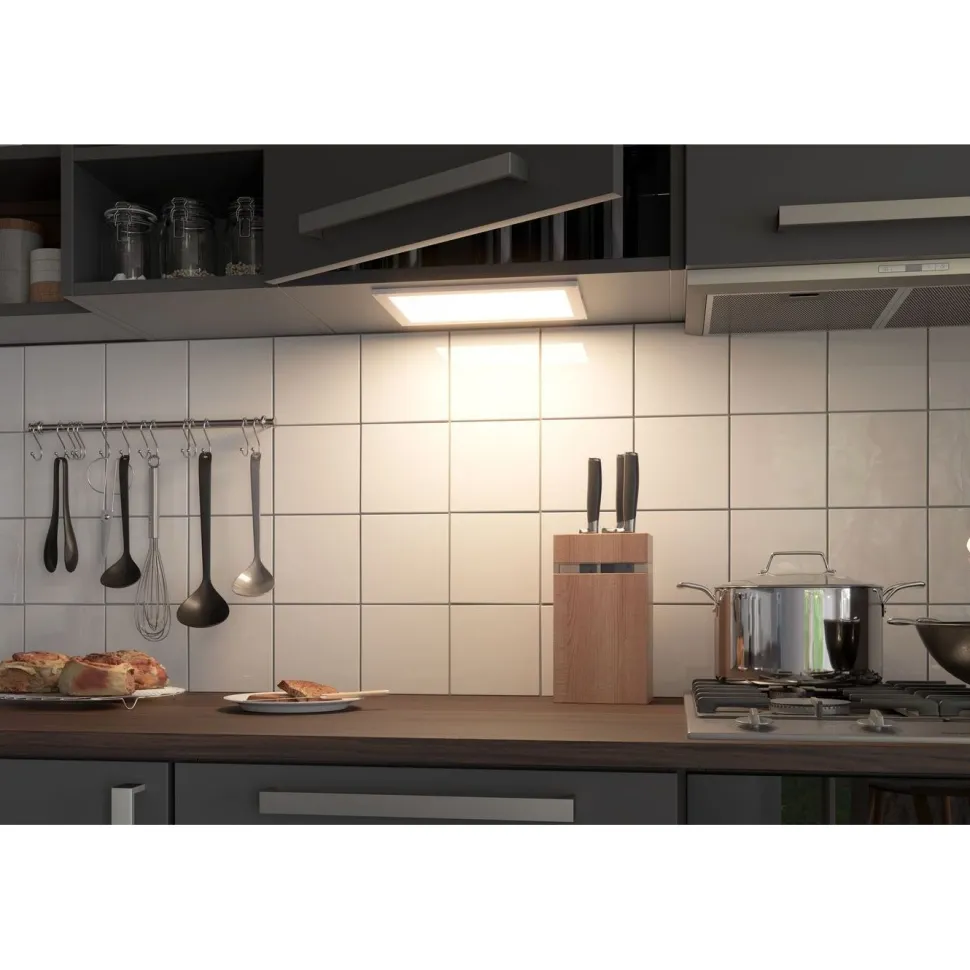 LED-kalustevalaisin Paulmann Clever Connect Flad, 6W, säädettävä värilämpötila, mattavalkoinen