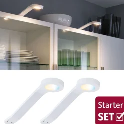 LED-kalustevalaisin Paulmann Clever Connect Mike, 2kpl, säädettävä värilämpötila, mattavalkoinen