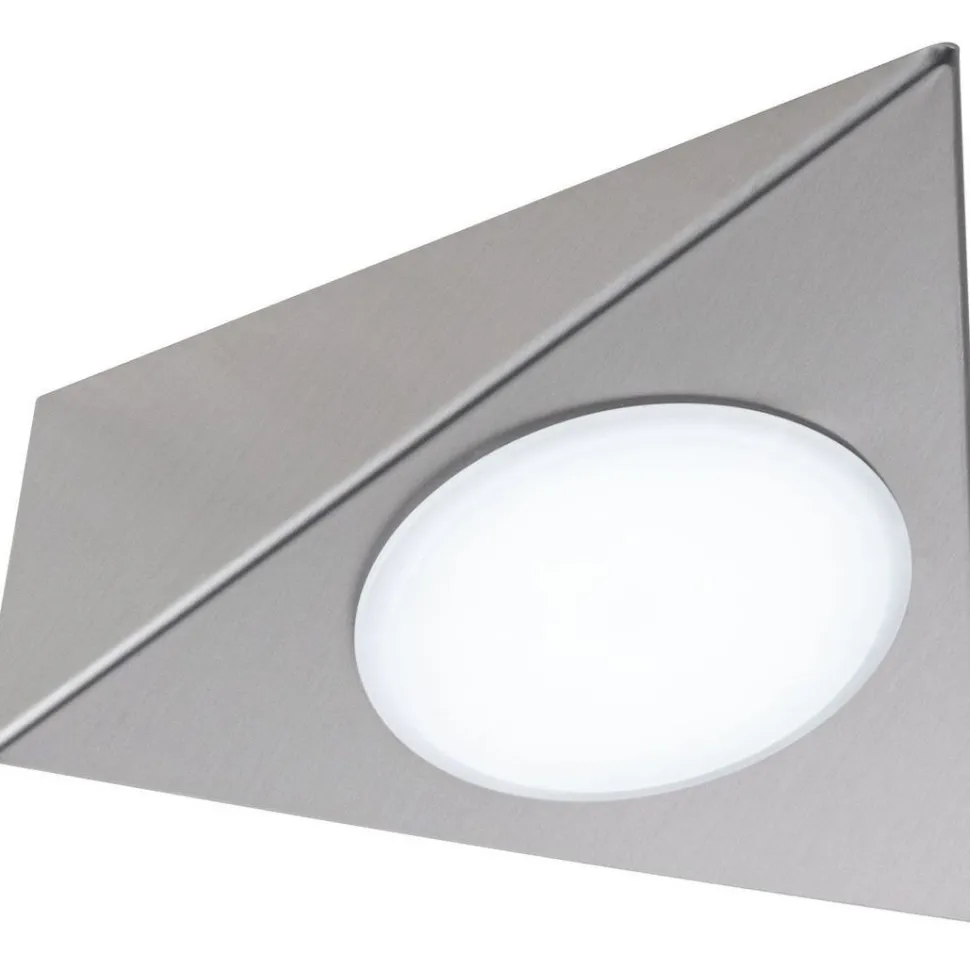 LED-kalustevalaisin Paulmann Clever Connect Trigo, 3kpl, säädettävä värilämpötila, harjattu nikkeli