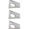 LED-kalustevalaisin Paulmann, 3kpl, 2.8W, 14x11cm, 170lm, harjattu rauta