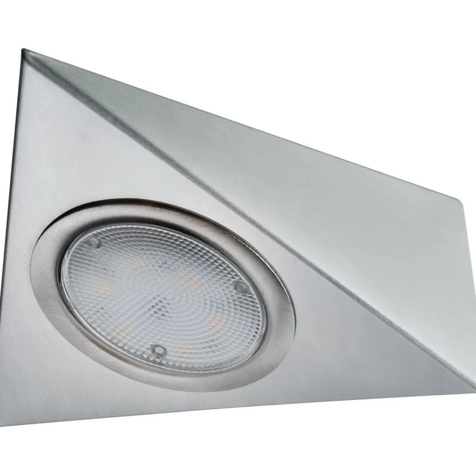 LED-kalustevalaisin Paulmann, 3kpl, 2.8W, 14x11cm, 170lm, harjattu rauta