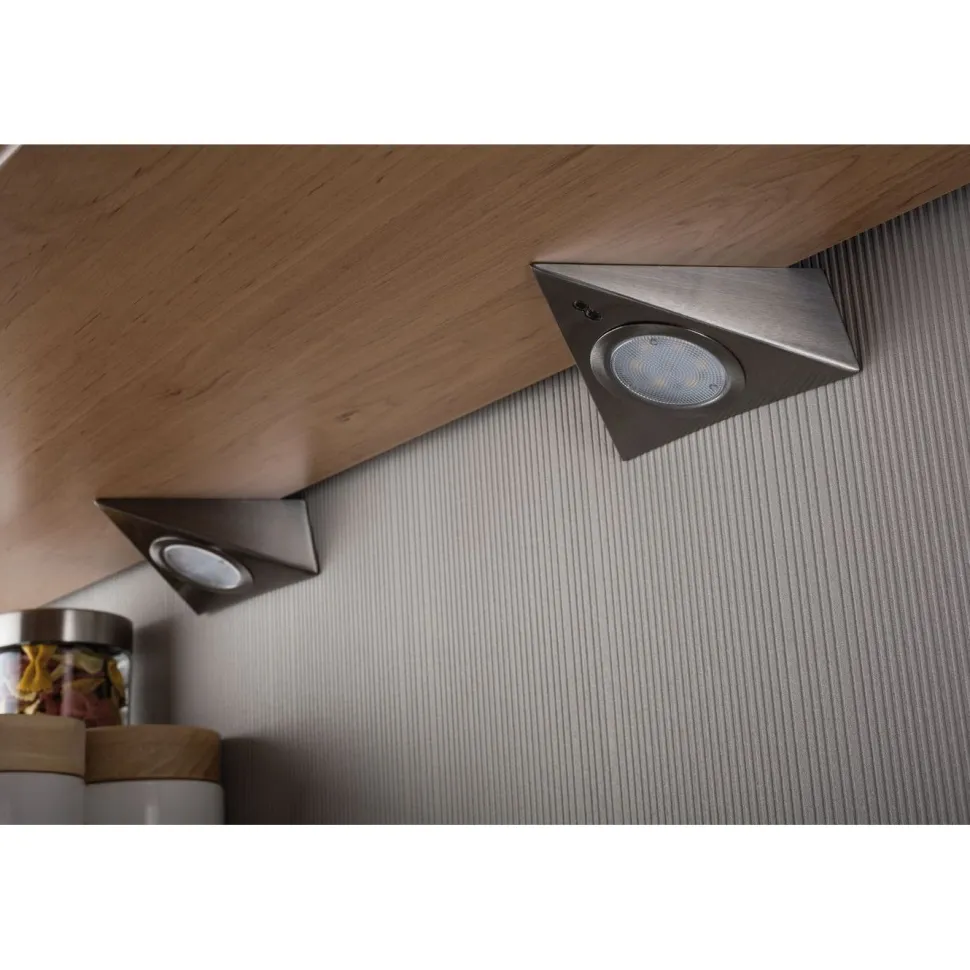 LED-kalustevalaisin Paulmann, 3kpl, 2.8W, 14x11cm, 170lm, harjattu rauta