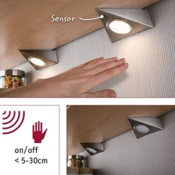 LED-kalustevalaisin Paulmann, 3kpl, 2.8W, 14x11cm, 170lm, harjattu rauta