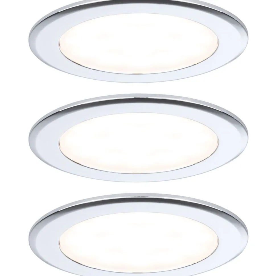 LED-kalustevalaisin Paulmann Ø65mm 3000K upotettava 2.5W 180lm kromi, 3kpl/pkt