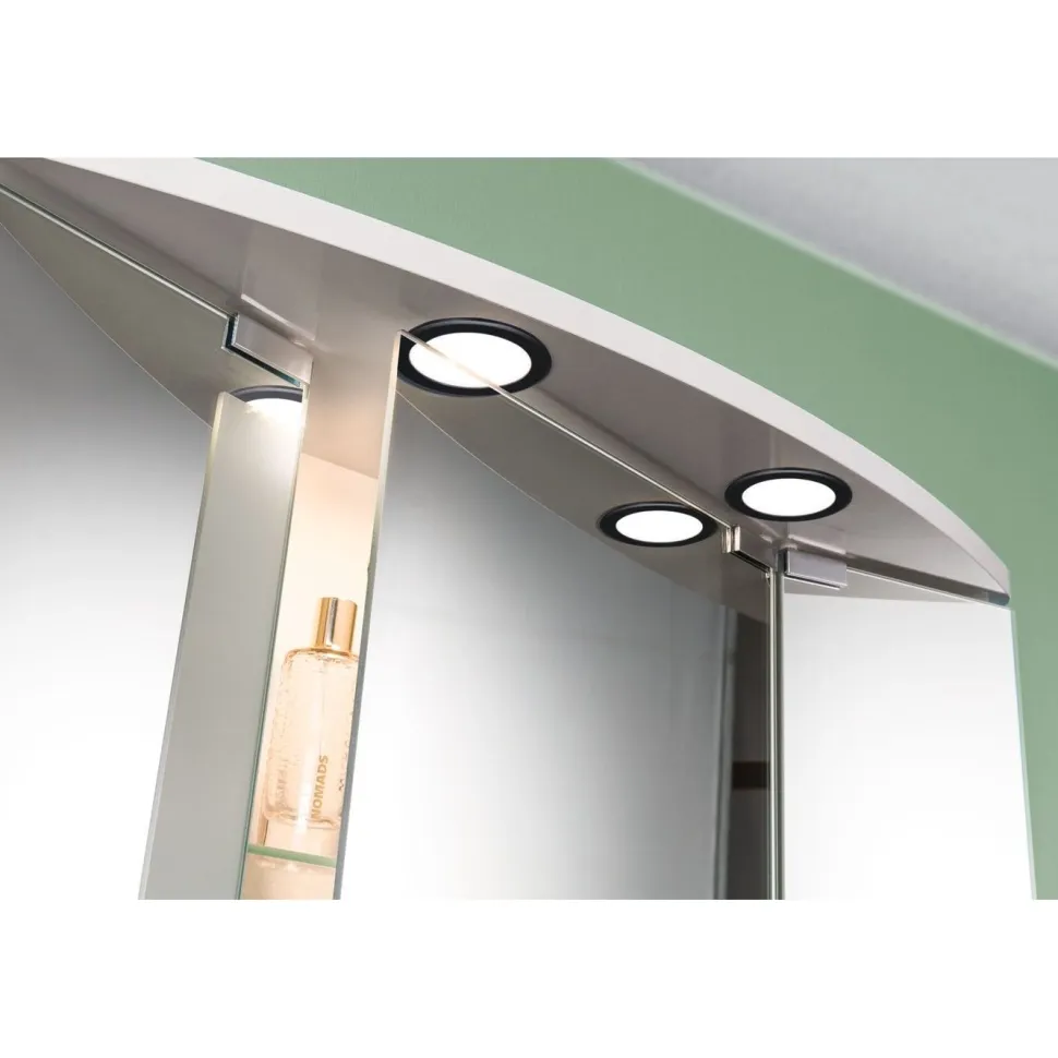 LED-kalustevalaisin Paulmann Ø65mm 3000K upotettava 2.5W 180lm kromi, 3kpl/pkt