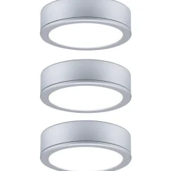 LED-kalustevalaisin Paulmann Pukk, 3kpl, 3.5W, 65mm, 210lm, mattakromi
