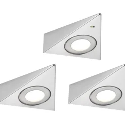 LED-kalustevalaisin Paulmann Trias 135x132mm 4000K liiketunnistin 2.7W 185lm harjattu rauta, 3kpl/pkt