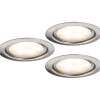 LED-kalustevalaisinsetti Micro Line 3x4,5W Ø 65 mm 3 kpl harjattu teräs