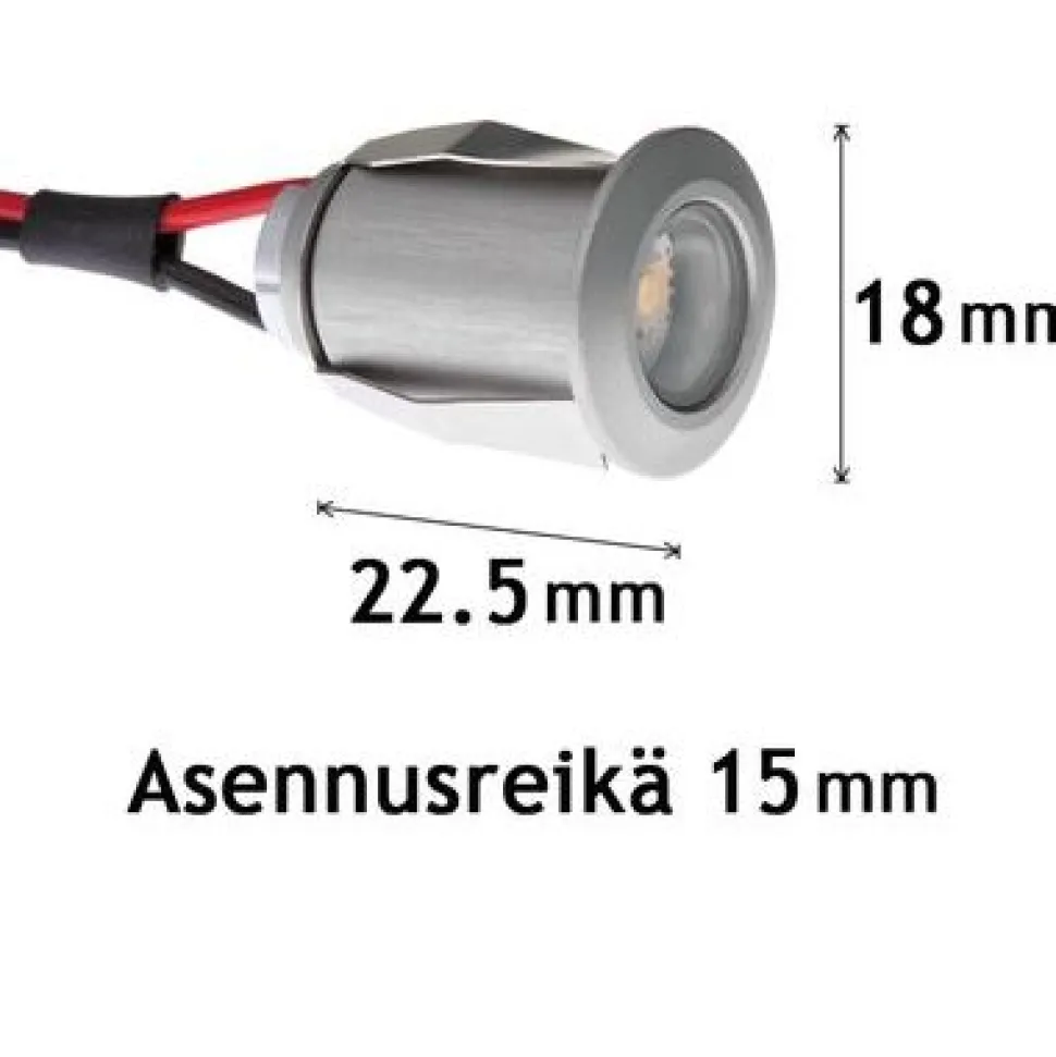 LED-kalustevalaisinsetti Highline wide teholed 6x3W alumiini + muuntaja 350mA