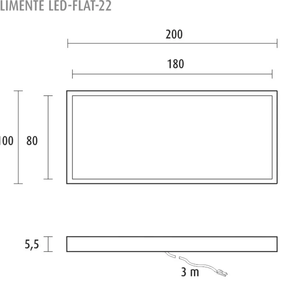 LED-kalustevalaisinsetti Limente LED-Flat 22 5x7.6 W valkoinen