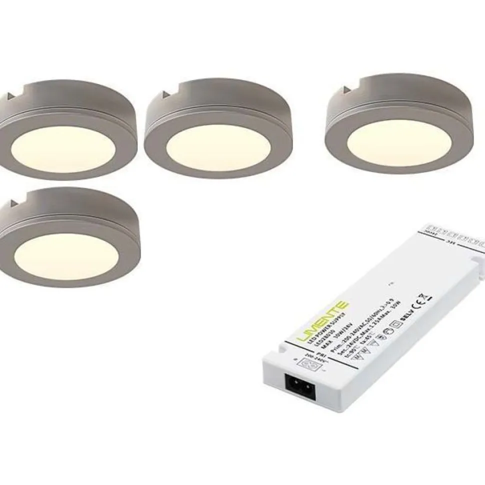 LED-kalustevalaisinsetti Limente LED-LENOX, 1x4W, 3000K, valkoinen