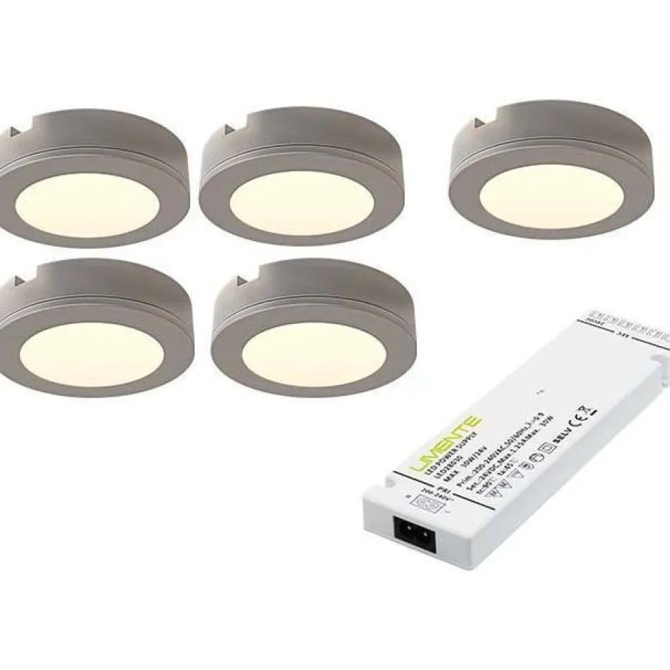 LED-kalustevalaisinsetti Limente LED-LENOX, 1x4W, 3000K, valkoinen