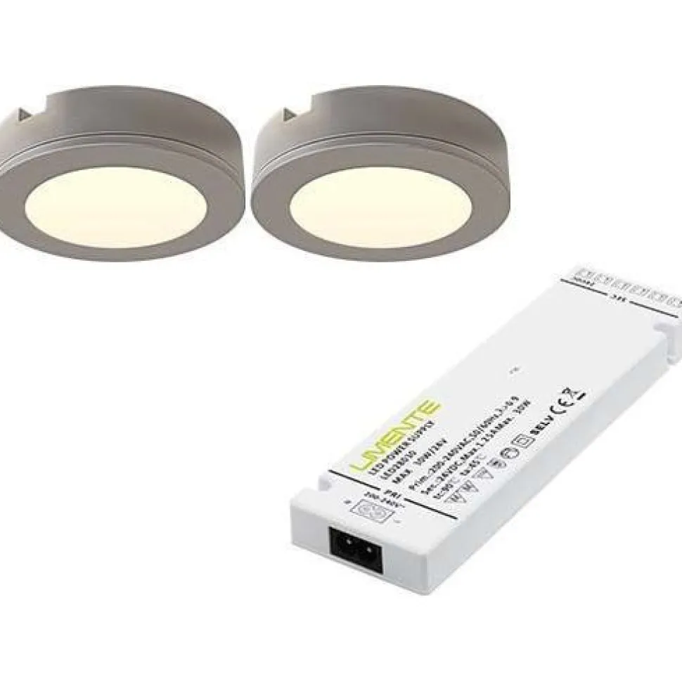 LED-kalustevalaisinsetti Limente LED-LENOX, 1x4W, 3000K, valkoinen