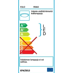 LED-katto-/seinävalaisin Eglo Fradelo 120x120mm kromi kristalli 95662
