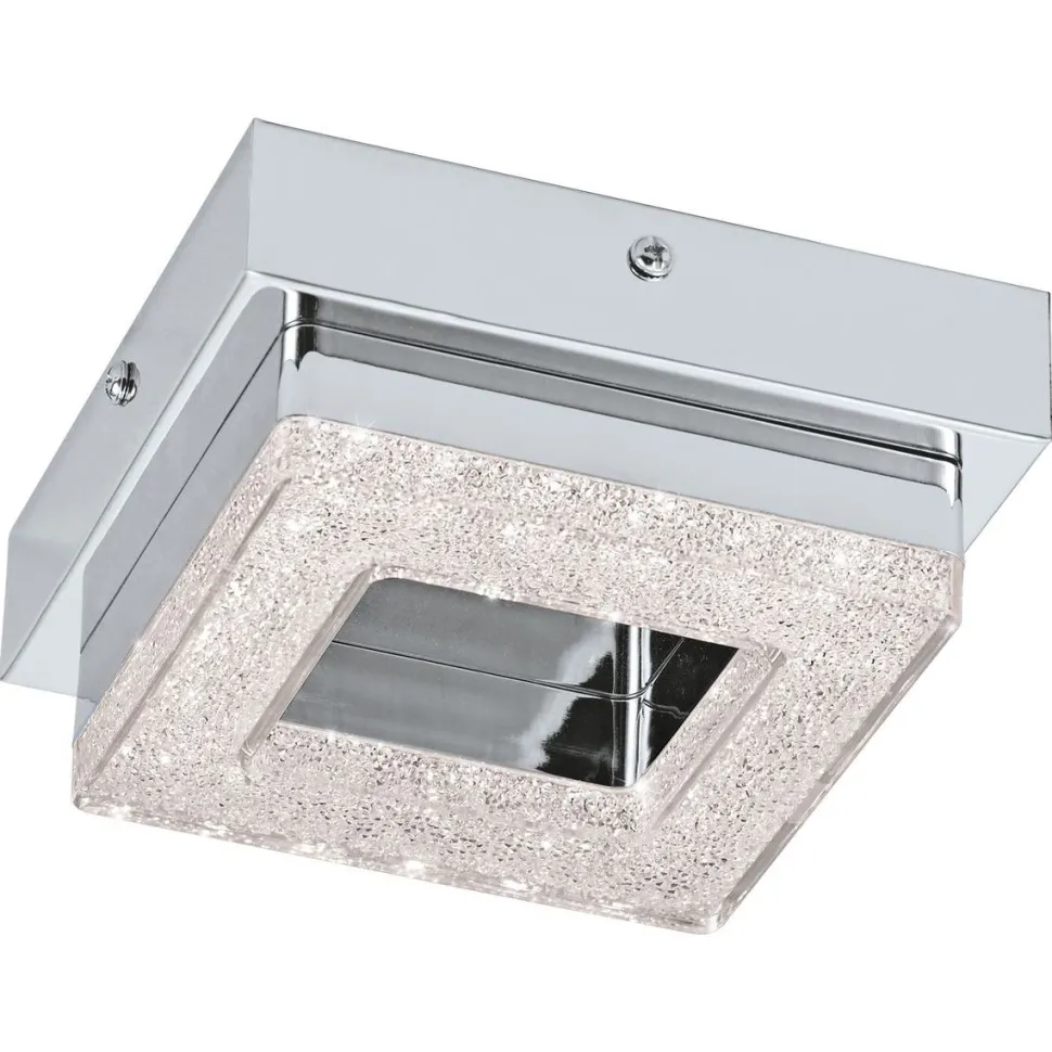LED-katto-/seinävalaisin Eglo Fradelo 120x120mm kromi kristalli 95655