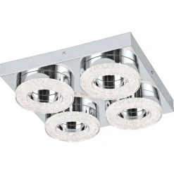 LED-katto-/seinävalaisin Eglo Fradelo 280x280mm 4-osainen kromi kristalli 95664