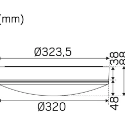 LED-katto/seinävalaisin Hide-a-lite Moon Basic 320 valkoinen