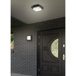 LED-katto-/seinävalaisin Hondo 140x140x65 mm antrasiitti
