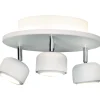 LED-kattospotti Aneta Lighting Avenir, 3-osainen, kaukosäätimellä, valkoinen