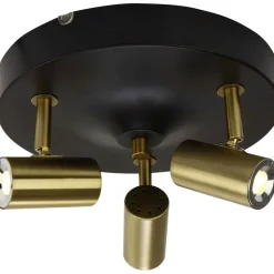 LED-kattospotti Aneta Lighting Gusto 3-osainen pyöreä himmennettävä musta