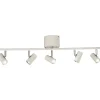LED-kattospotti Aneta Lighting Gusto 5-osainen suora valkoinen himmennettävä