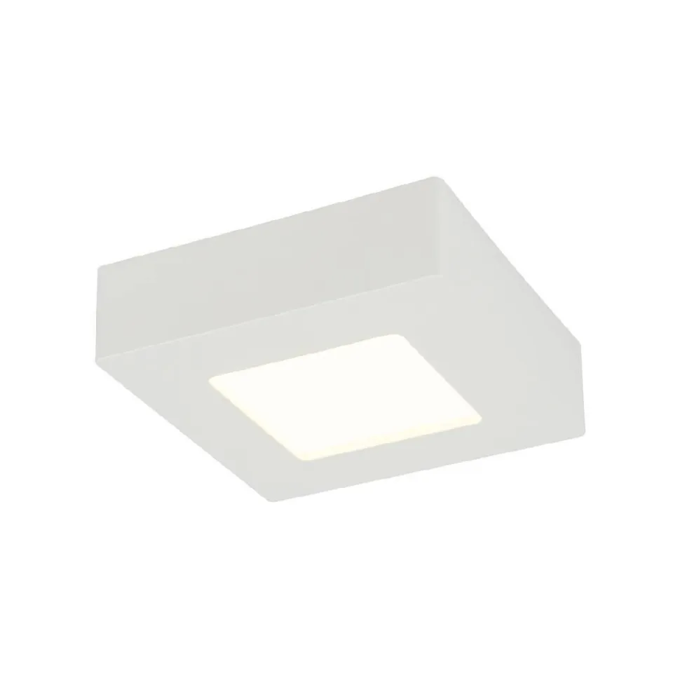 LED-kattospotti Globo Svenja 12,2x12,2cm 6W valkoinen