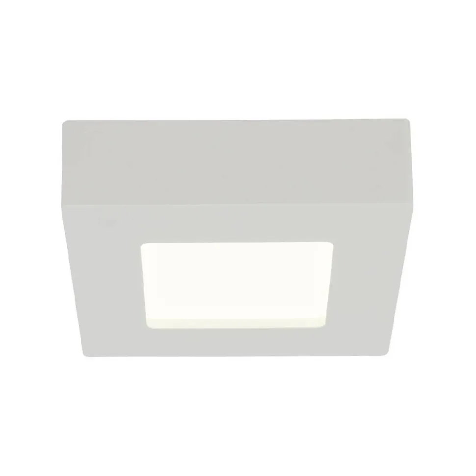 LED-kattospotti Globo Svenja 12,2x12,2cm 6W valkoinen