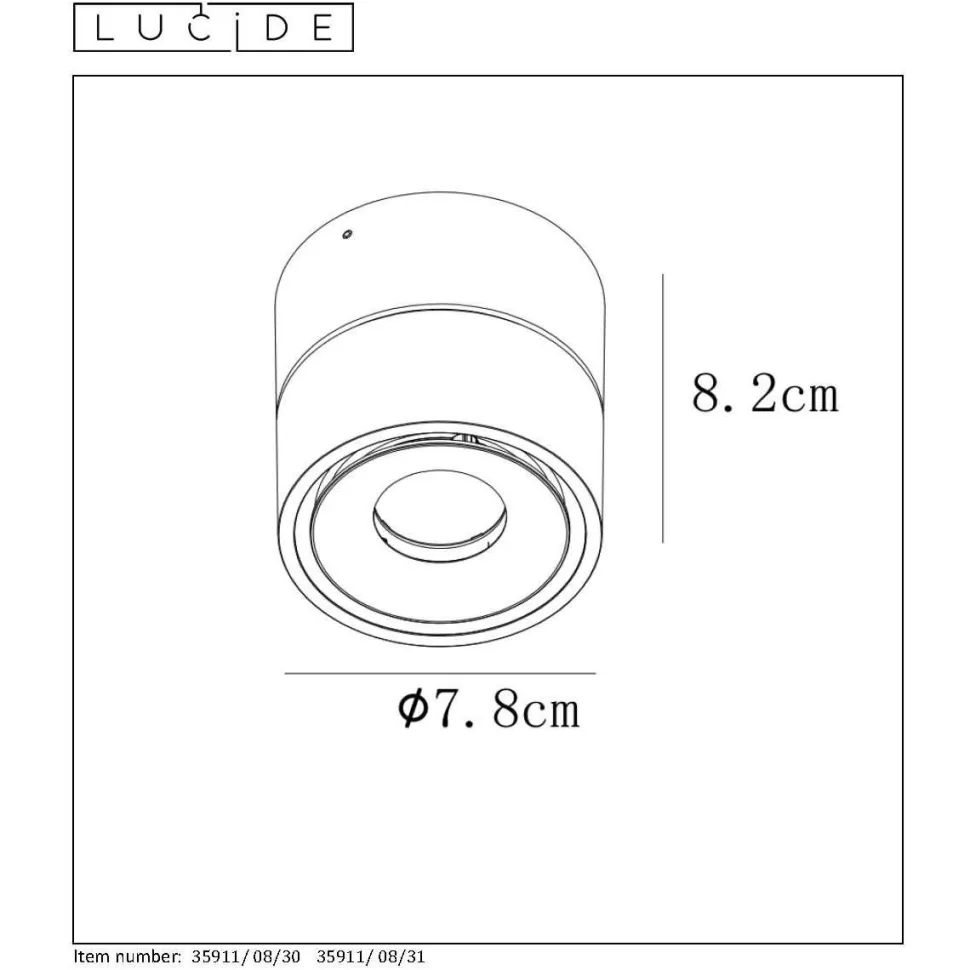 LED-kattospotti Lucide Yumiko 78x78mm 8W himmennettävä valkoinen