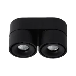 LED-kattospotti Lucide Yumiko 78x161mm 2x8W himmennettävä musta