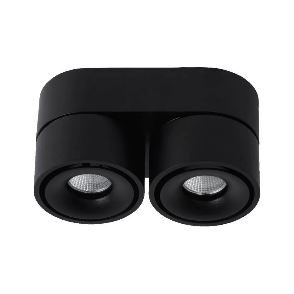 LED-kattospotti Lucide Yumiko 78x161mm 2x8W himmennettävä musta