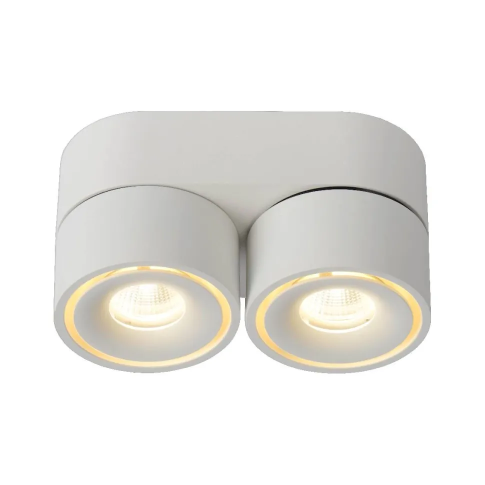 LED-kattospotti Lucide Yumiko 78x161mm 2x8W himmennettävä valkoinen