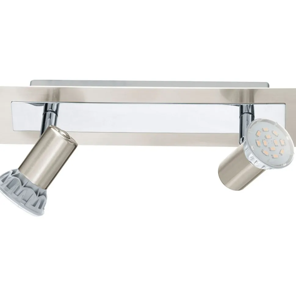 LED-kattospotti Rottelo 280x70 mm 2-osainen harjattu teräs/kromi