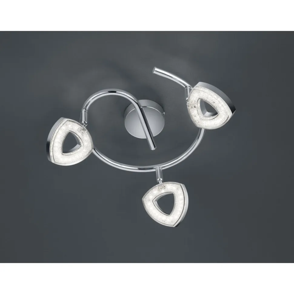 LED-kattospotti Trio Tours Ø 250x130 mm kromi