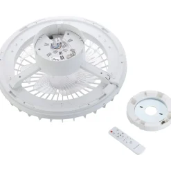 Led-kattotuuletinvalaisin FocusLight Milano Led Ø48cm, 2800lm, musta