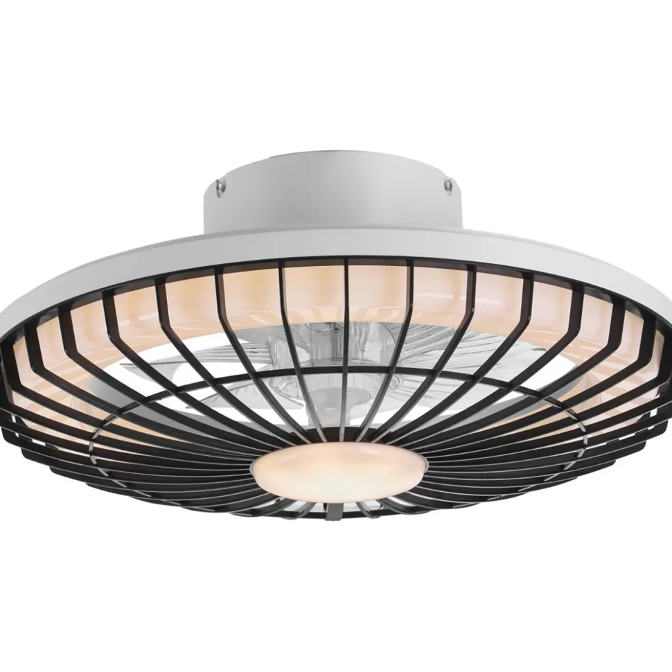 Led-kattotuuletinvalaisin FocusLight Milano Led Ø48cm, 2800lm, musta