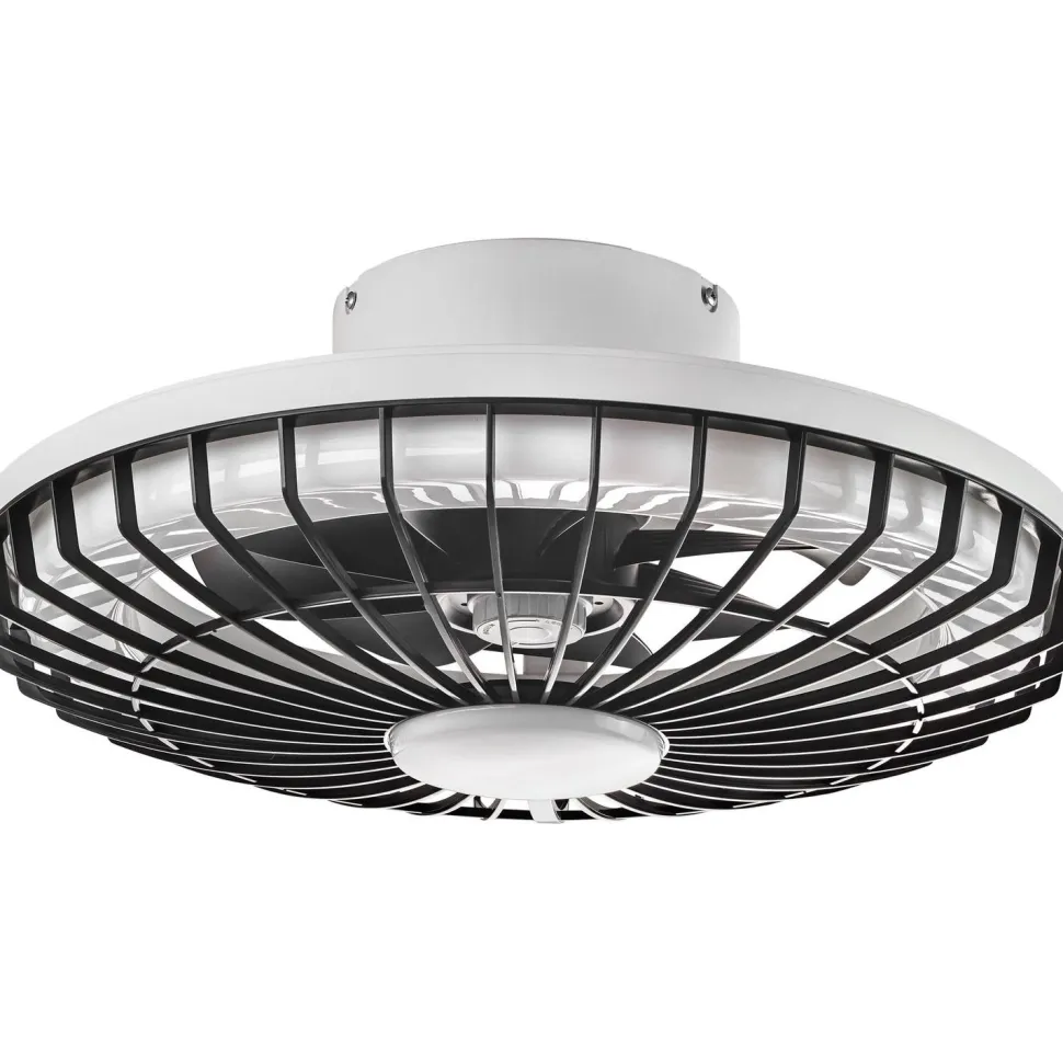 Led-kattotuuletinvalaisin FocusLight Milano Led Ø48cm, 2800lm, musta