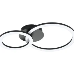 LED-Kattovalaisin Eglo connect.z Parrapos-z 15W 44,5x30x7cm musta/valkoinen