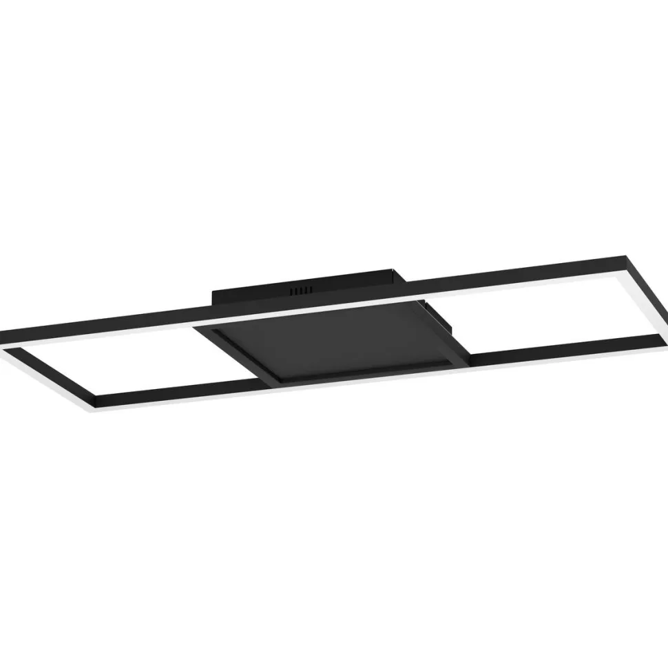 LED-Kattovalaisin Eglo connect.z Calagrano-z 21W 64x24x4,5cm RGBW musta/valkoinen