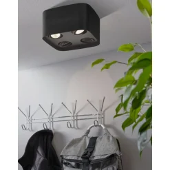 LED-Kattovalaisin Eglo connect.z Caminales-Z 24x24cm 20W RGBW musta