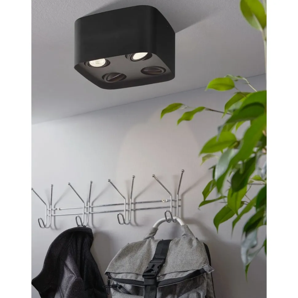 LED-Kattovalaisin Eglo connect.z Caminales-Z 24x24cm 20W RGBW musta