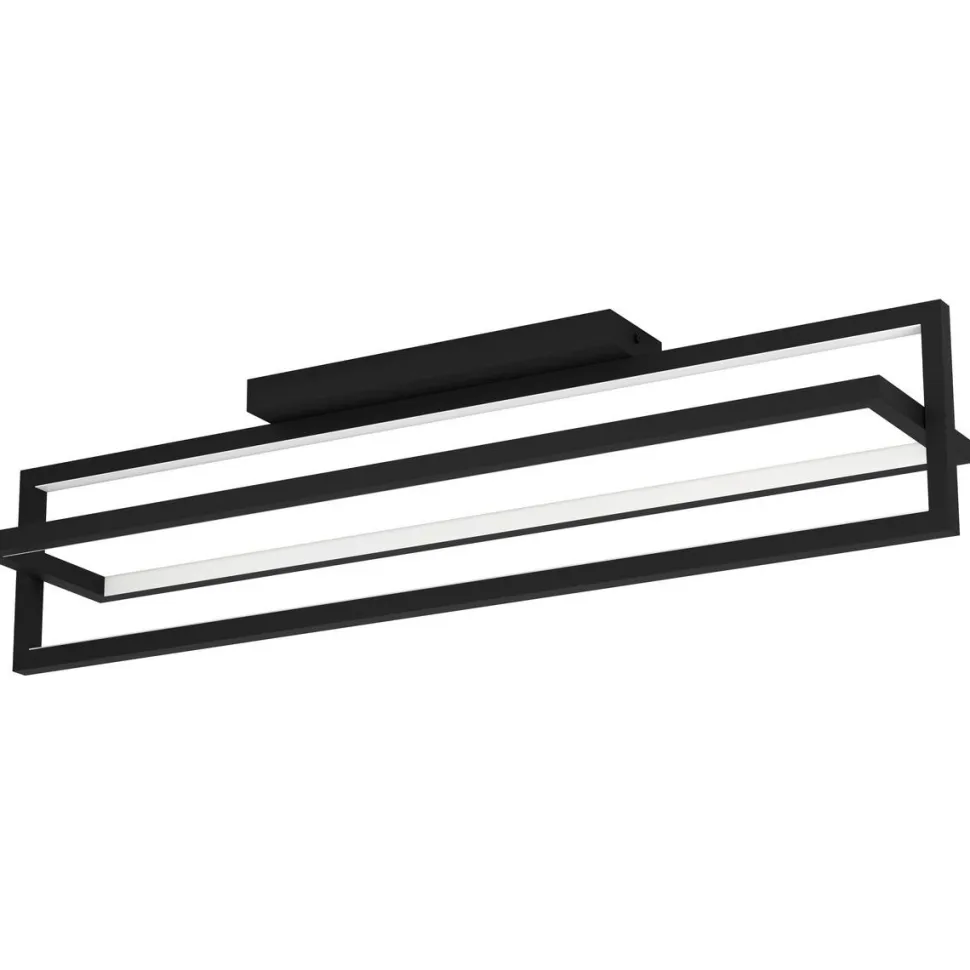 LED-Kattovalaisin Eglo Siberia 34W 78x16cm kaukosäädin musta/valkoinen