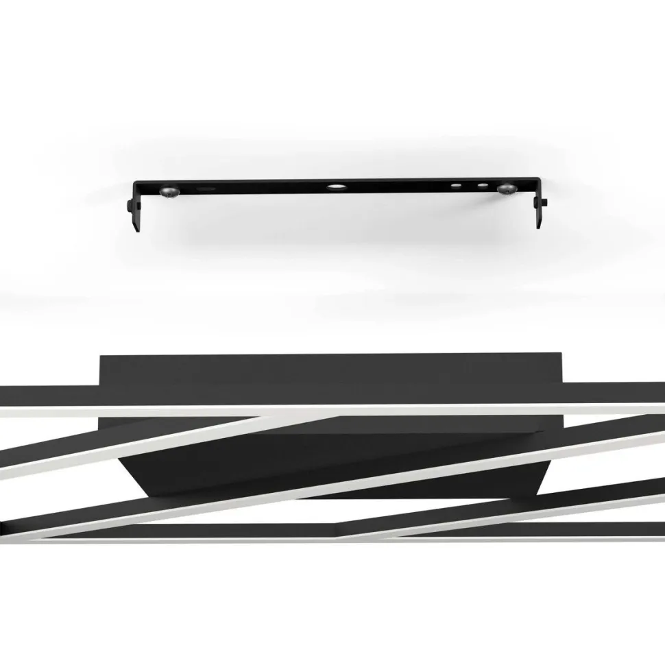 LED-Kattovalaisin Eglo Ulisano 21W 42x42cm värivaihto + kaukosäädin musta/valkoinen
